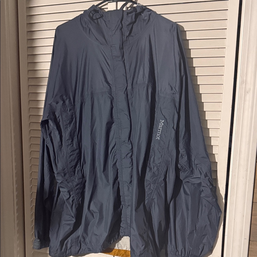 Marmot Hooded Packable Rain Shell - Slate Navy